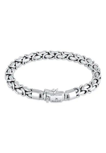 Bild von Kuzzoi Armband »Herren Panzerarmband Königskette Basic 925 Silber«