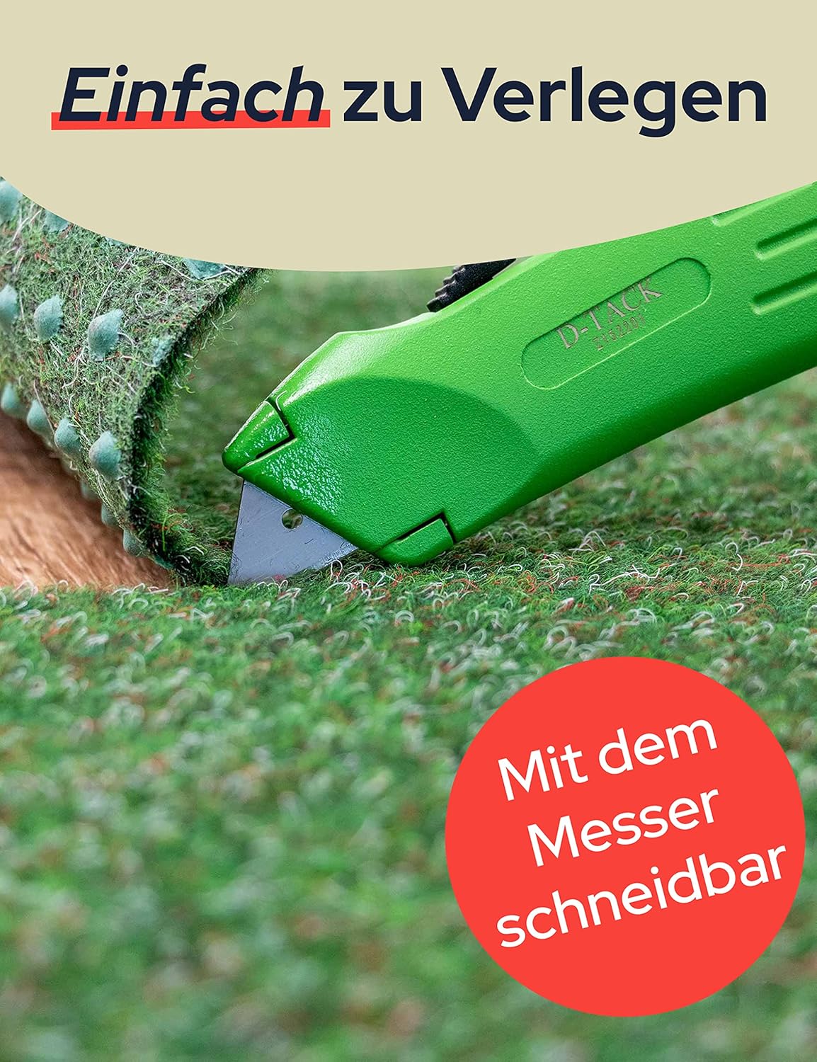 Bild von Primaflor Rasenteppich GREEN – Grau - 2,00m x 18,50m | Outdoor Bodenbelag | KunstRasenteppich GREEN Meterware | wetterfest & schnelltrocknend