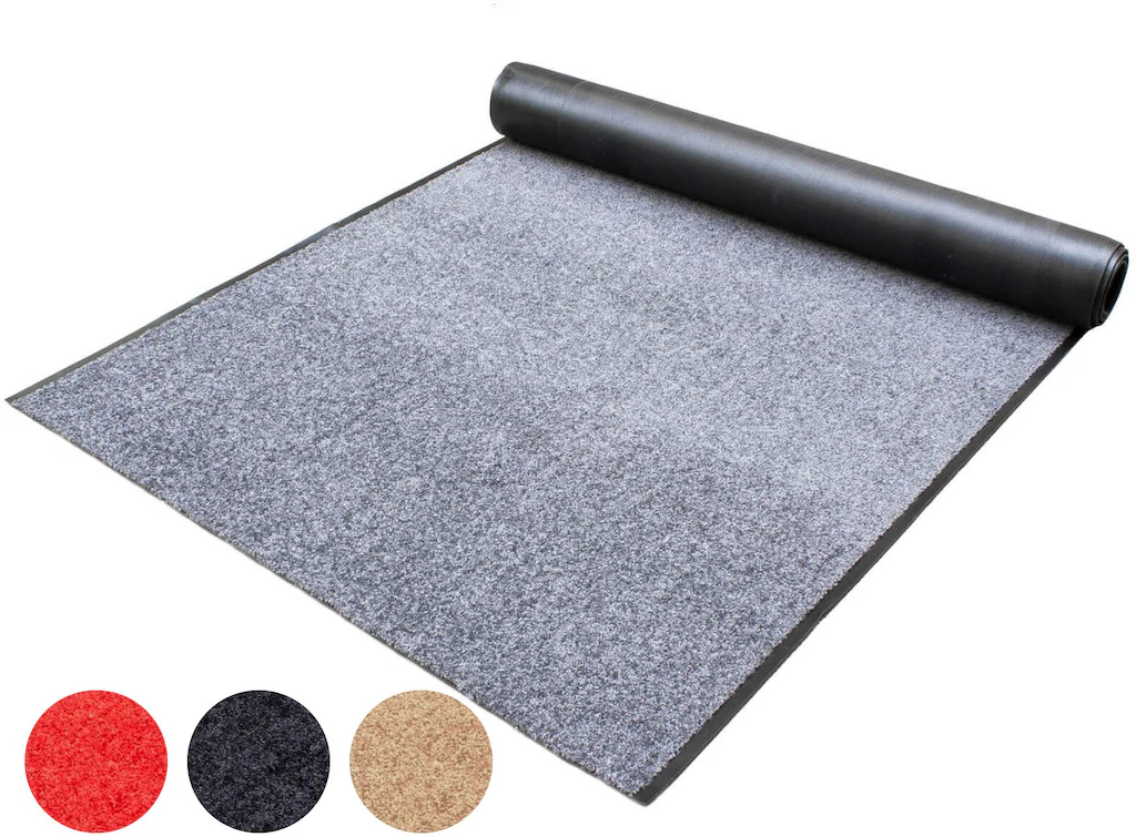 Bild von Primaflor Sauberlauf nach Maß - CLEAN, Grau-Anthrazit, 0,90m x 11,00m, Rutschfester Schmutzfangläufer Meterware, Küchenläufer, Zuschneidbarer Teppichläufer, Eingangsmatte für Flur und Windfang
