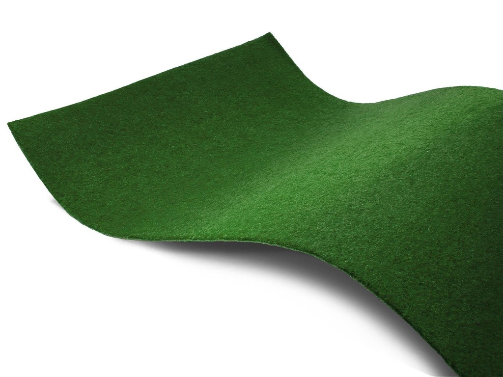 Bild von Rasenteppich ohne Noppen Meterware GARDEN B1 - Dunkel-Grün, 2,00m x 8,00m, Schwer Entflammbarer Indoor Kunstrasen, Teppichboden für Innenbereiche