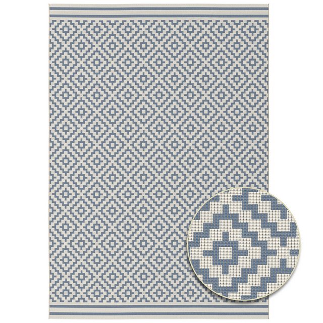 Bild von Primaflor-Ideen in Textil Teppich "Outdoorteppich ELDORADO Quadra", rechteckig, 4 mm Höhe, Flachgewebe, Rauten, Scandi, In- und Outdoor geeignet, wasserfest