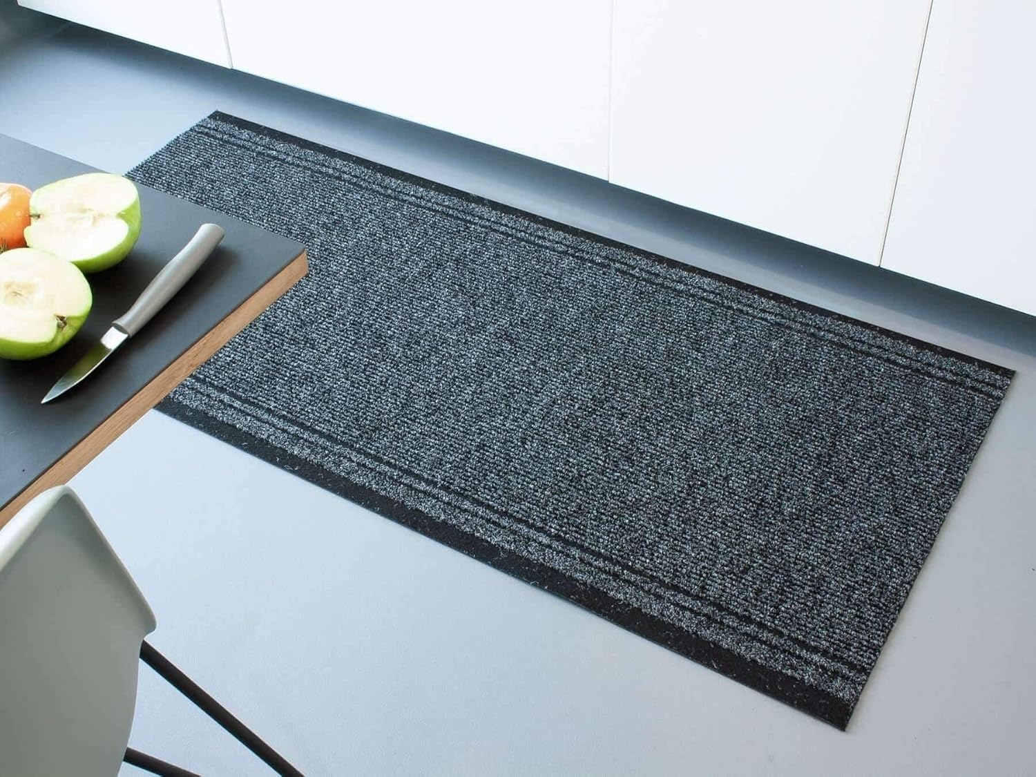 Bild von Primaflor Sauberlauf - Malaga, Grau, 0,66m x 6,50m, Rutschfester Schmutzfangläufer Meterware, Schmaler Küchen-Läufer nach Maß, Zuschneidbarer Teppichläufer, Eingangsmatte für Flur und Windfang
