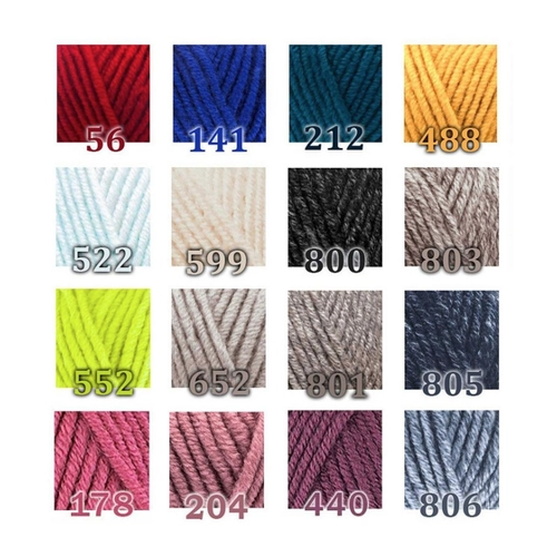 Bild von maDDma 500g Strickgarn Strickwolle Alize Superlana Maxi Häkelwolle, 100 m, 652 smoky
