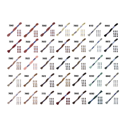Bild von maDDma 3 Docken Stickgarn / Sticktwist 8 m – vielseitiges Stickgarn in graubraun