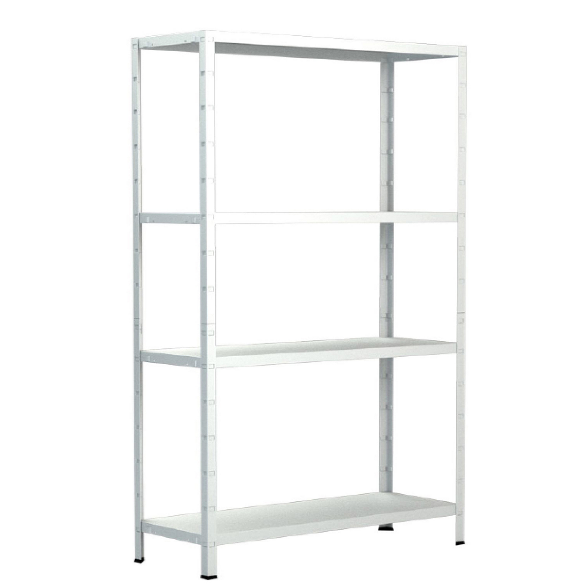 Bild von SCHULTE Regalwelt Steck-Grundregal 180 x 90 x 40 cm, 4 Böden, weiß, Tragkraft 260 kg