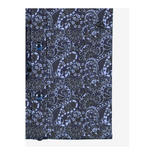 Bild von Engbers Herren Langarm-Hemd Gemustert, 37872 in Saphirblau