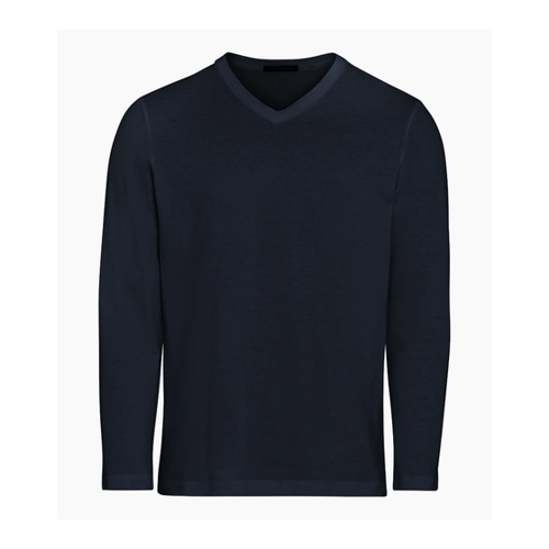 Bild von Longsleeve V-Neck Tee - black - XL