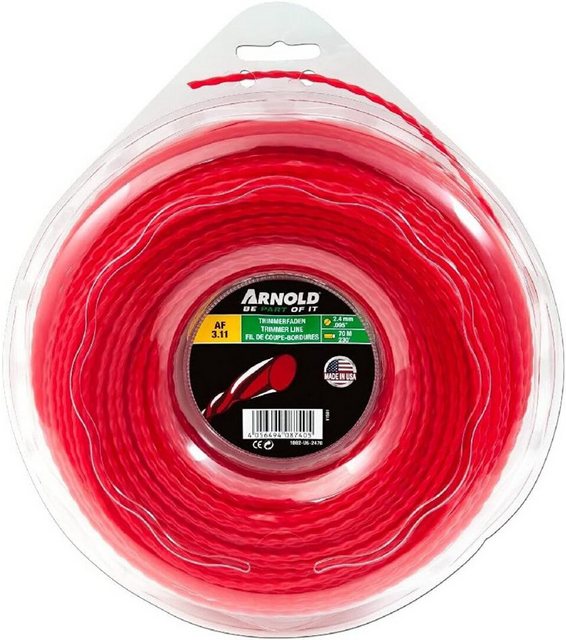 Bild von Arnold Trimmerfaden 1082-U5-2470 Trimmerfaden AF 3,11, 2,4mm x 70,1m, rot, rund, gedreht, (1-St)
