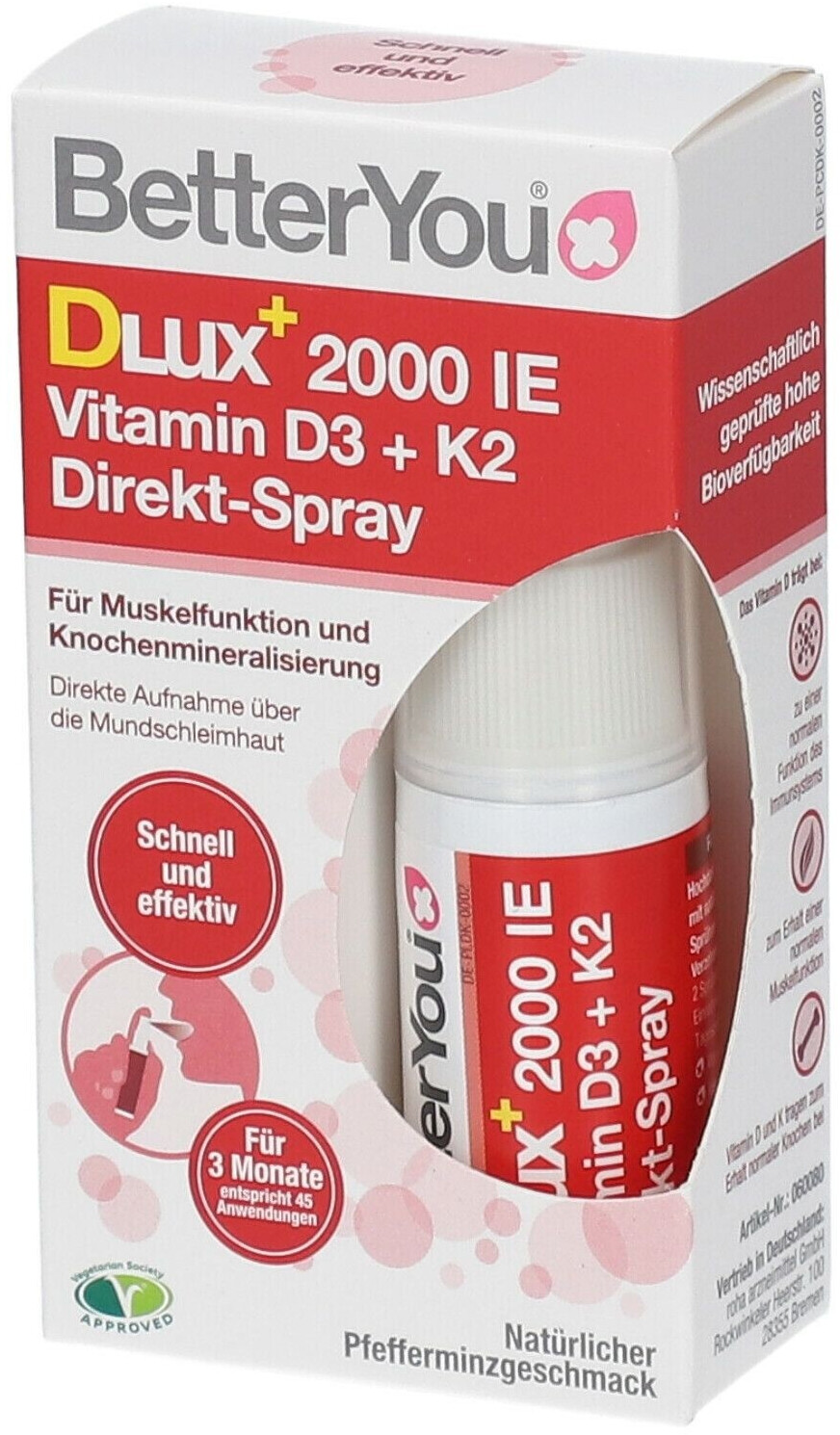 Bild von BetterYou DLux plus 2000 IE Vitamin D3 + K2 Direkt-Spray (12ml)