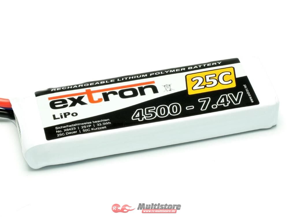 Bild von Extron LiPo Akku X2 4500 7,4V (25C | 50C) / X6423
