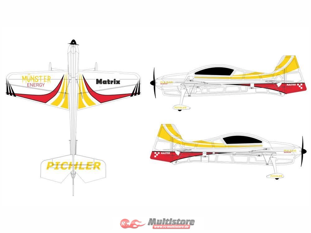 Bild von Pichler Matrix Combo gelb 840mm Elektromotor Kunstflugmodell ARTF-Kit (Kunstflug)
