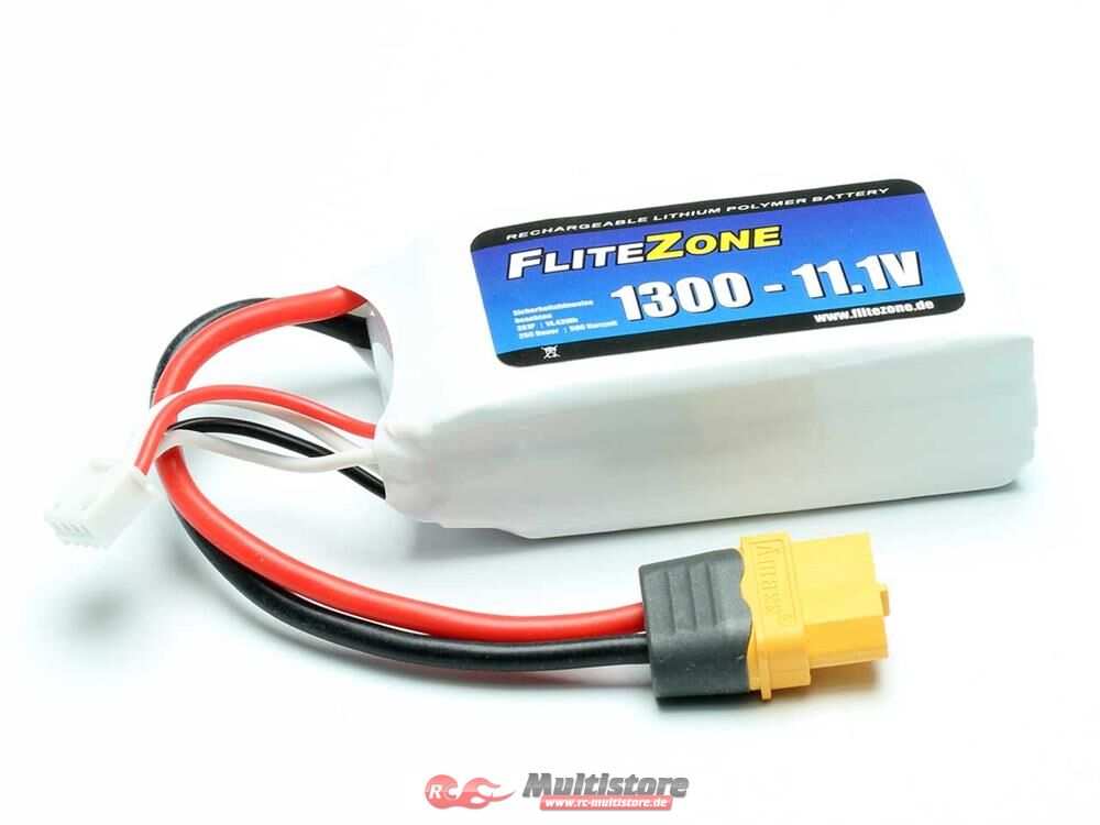 Bild von FliteZone LiPo Akku FliteZone 1300 - 11,1V + XT60 / 15466
