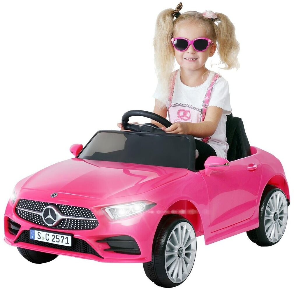 Bild von Kinder-Elektroauto Mercedes-Benz CLS 350 Coupé, lizenziert, 2 x 20 Watt Motoren, LED-Scheinwerfer (Pink)