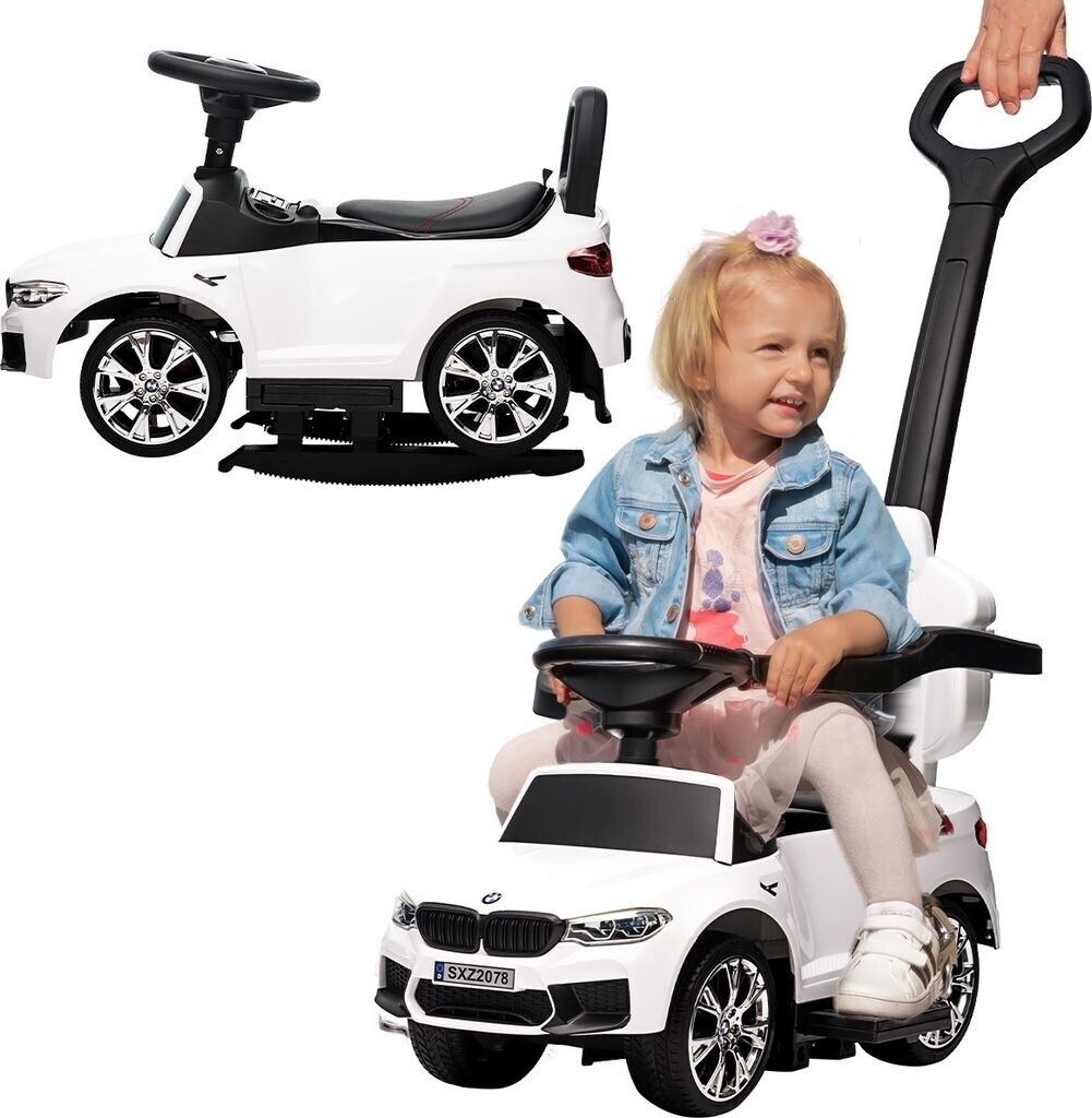 Bild von Rutschauto BMW M5, lizenziert, Schiebestange, ab 1 Jahr, Schaukelfunktion, Musik, EVA-Reifen, LED (Weiß)