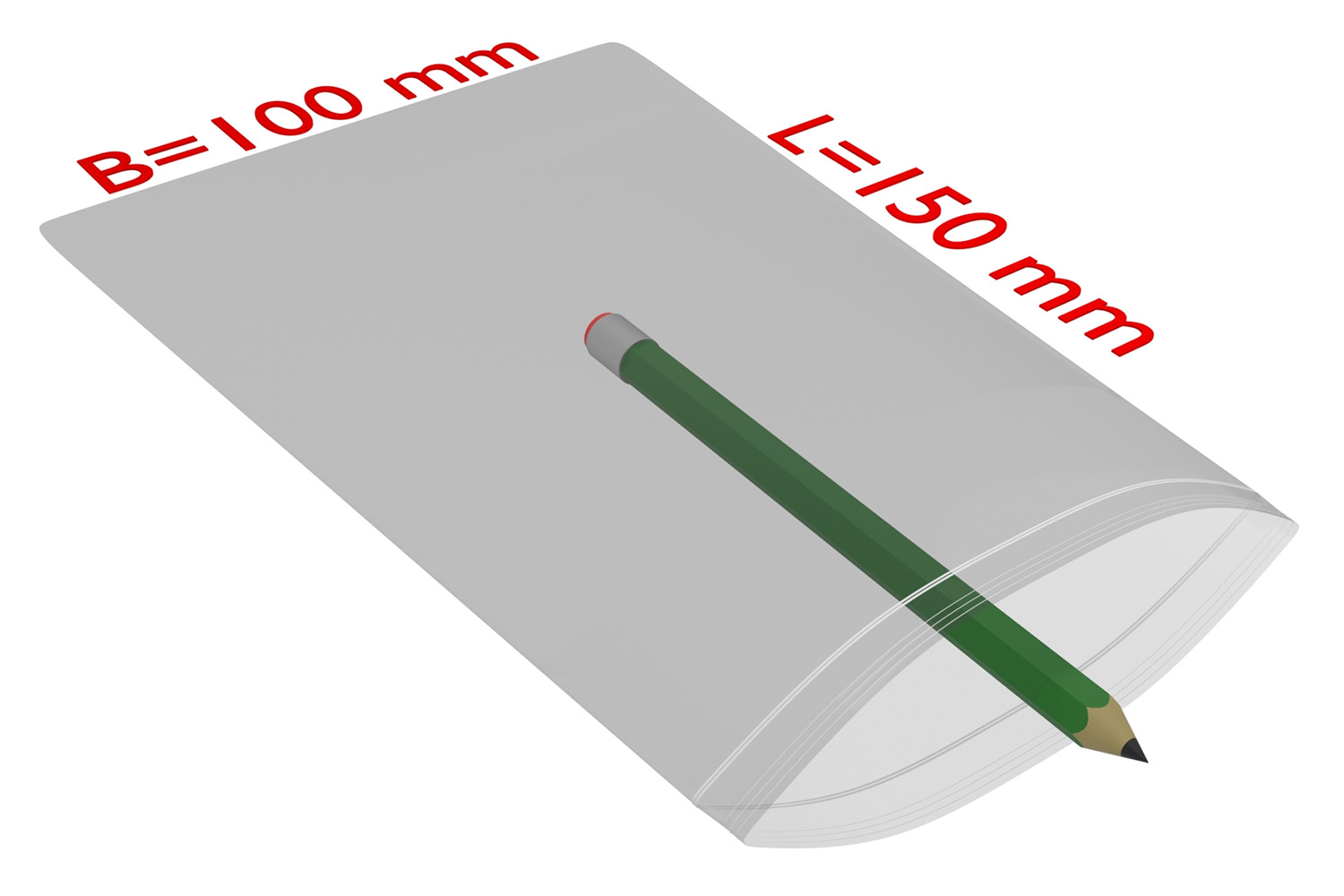 Bild von Druckverschluss-Beutel, PE, 50 µ, LxB 150 x 100 mm