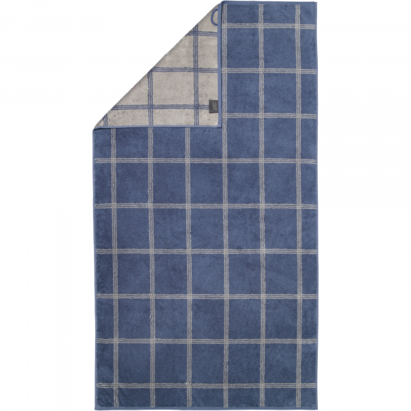 Bild von Cawö - Luxury Home Two-Tone Grafik 604 - Farbe: nachtblau - 10 - Duschtuch 80x150 cm