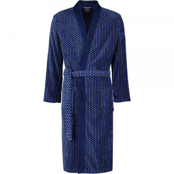 Bild von Cawö Herrenbademantel Graphic 4851 Kimono Velours, Kimono, 100% Baumwolle