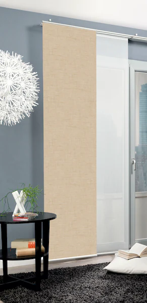 Bild von Schiebegardine HOME WOHNIDEEN "PIVE" Gr. 1, beige (sand), B:60cm H:245cm, Polyester, Gardinen, Schiebegardine PIVE digitalbedruckt