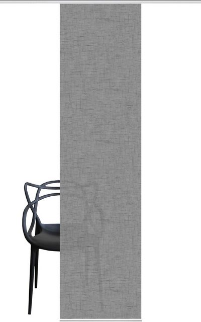 Bild von HOME WOHNIDEEN 84698 Schiebegardine PIVE, Digitaldurck, Dekostoff, Seidenoptik 245x60 cm, Farbe:grau, Größe:245 x 60 cm, Anzahl:1x