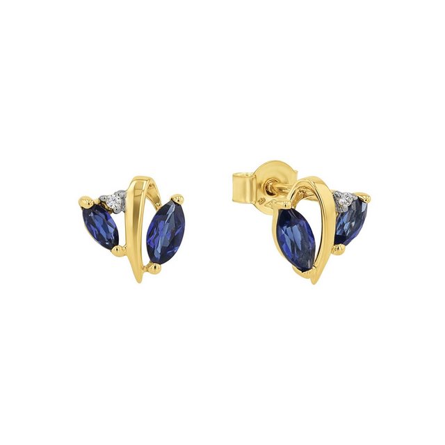 Bild von Amor Paar Ohrstecker für Damen, Gold 375, Zirkonia synth. (Ohrstecker, 2-tlg)