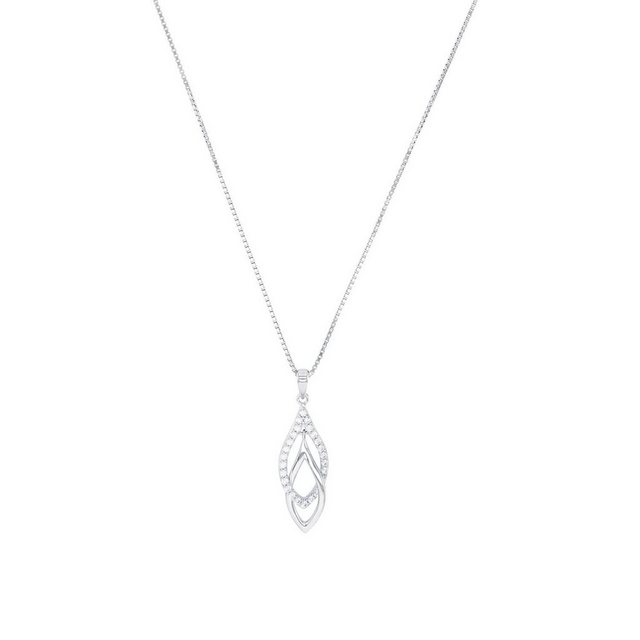 Bild von Amor Silberkette für Damen, 925 Sterling Silber, Zirkonia synth. (2-tlg., Kette mit Anhänger)