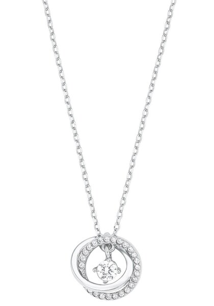 Bild von Amor Kette mit Anhänger 925 Sterling Silber Damen Halsschmuck, mit Zirkonia synth., 42+3 cm, Silber, Kommt in Schmuck Geschenk Box, 2026238