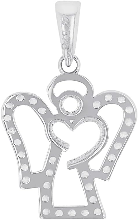 Bild von Amor Motivanhänger Weißgold 375/9ct Damen Anhänger, mit Zirkonia synth., 1,9 cm, Silber, Engel, Kommt in Schmuck Geschenk Box, 2035317