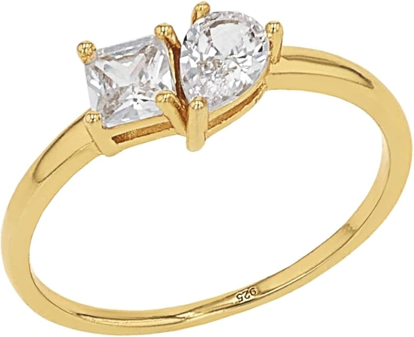 Bild von Amor Ring 925 Sterling Silber Damen Ringe, mit Zirkonia synth., Weiß, Kommt in Schmuck Geschenk Box, 2037225