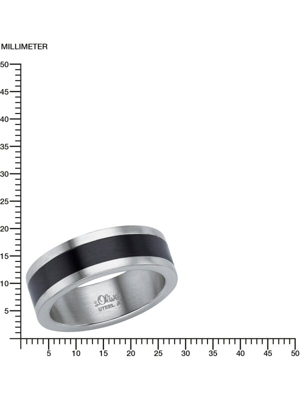 Bild von s.Oliver Fingerring für Herren, Edelstahl (Ring, 1-tlg)