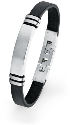 Bild von s.Oliver Identarmband Edelstahl Herren Armschmuck, 20+1,5 cm, Schwarz, Kommt in Schmuck Geschenk Box, 2018703