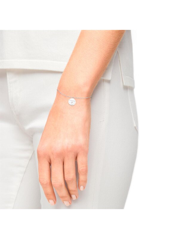 Bild von s.Oliver Armband 925 Sterling Silber Damen Armschmuck, mit Zirkonia synth., 16+3 cm, Silber, Love, Kommt in Schmuck Geschenk Box, 2031415