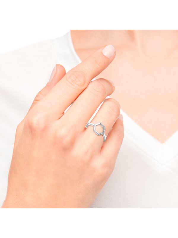 Bild von s.Oliver Ring 925 Sterling Silber Damen Ringe, mit Zirkonia synth., Silber, Kommt in Schmuck Geschenk Box, 2031425