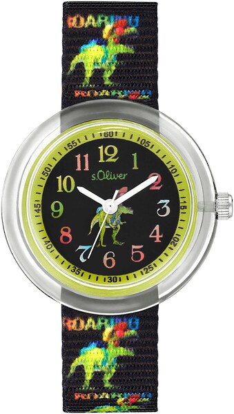 Bild von s.Oliver Armbanduhr Jungs Kinder Quarzuhr Analog, mit Nylon Armband, Mehrfarbig, wasserfest, Kommt in Uhren Geschenk Box, 2037721