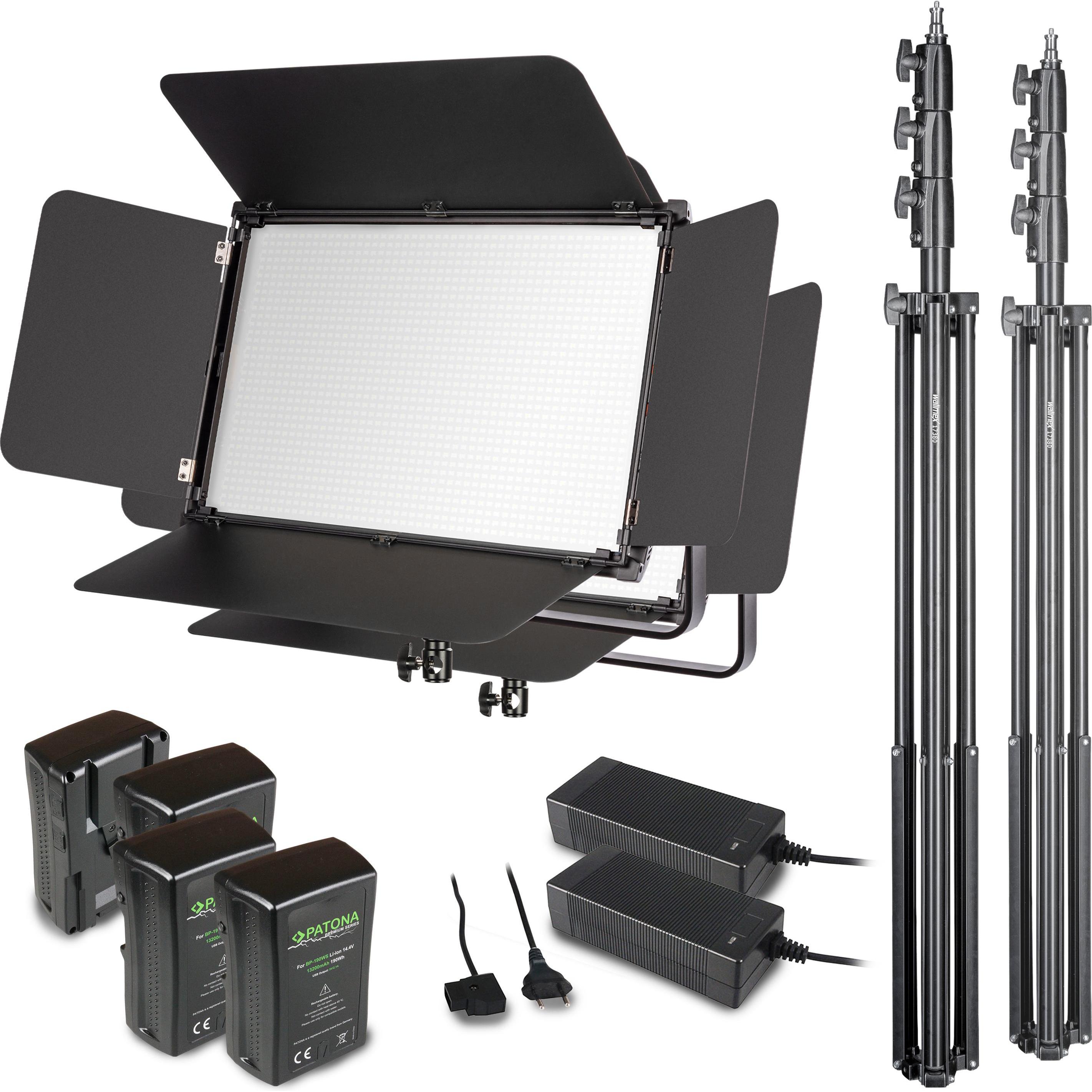 Bild von Walimex pro LED Niova 150-F Pro 150W Bi Color Set4 LED Videoleuchte Anzahl LEDs=1700 Bi-Color