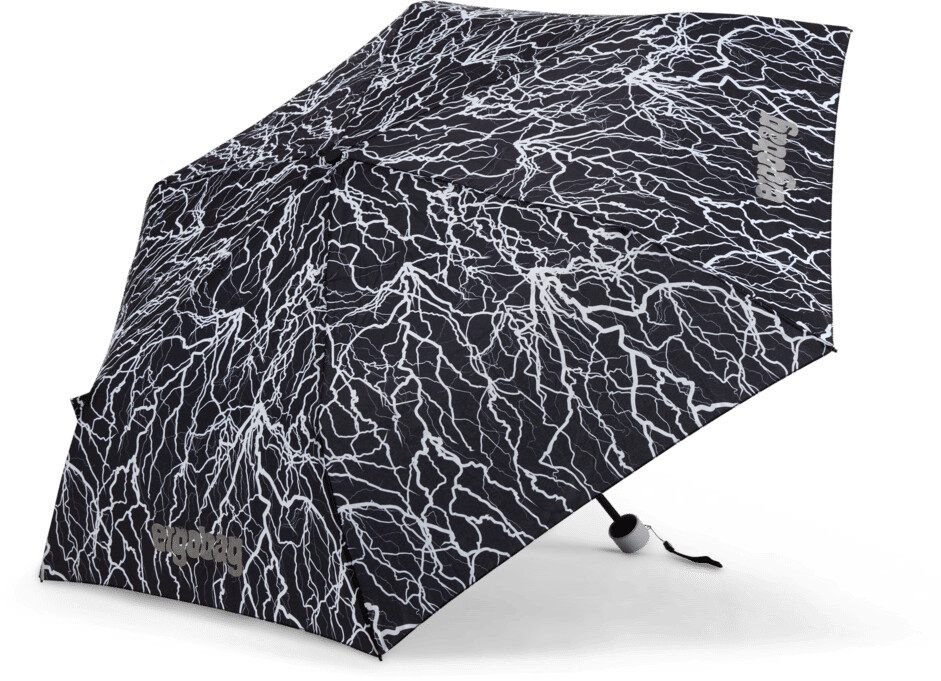 Bild von ergobag Regenschirm Kinderschirm für die Schultasche, ultraleicht und klein mit Tasche, Ø90 cm Super ReflektBär - Schwarz