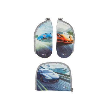 Bild von ergobag Zippies Schulranzen Zubehör Set 3-teilig für Kinder, Jungen und Mädchen Autos - Schwarz