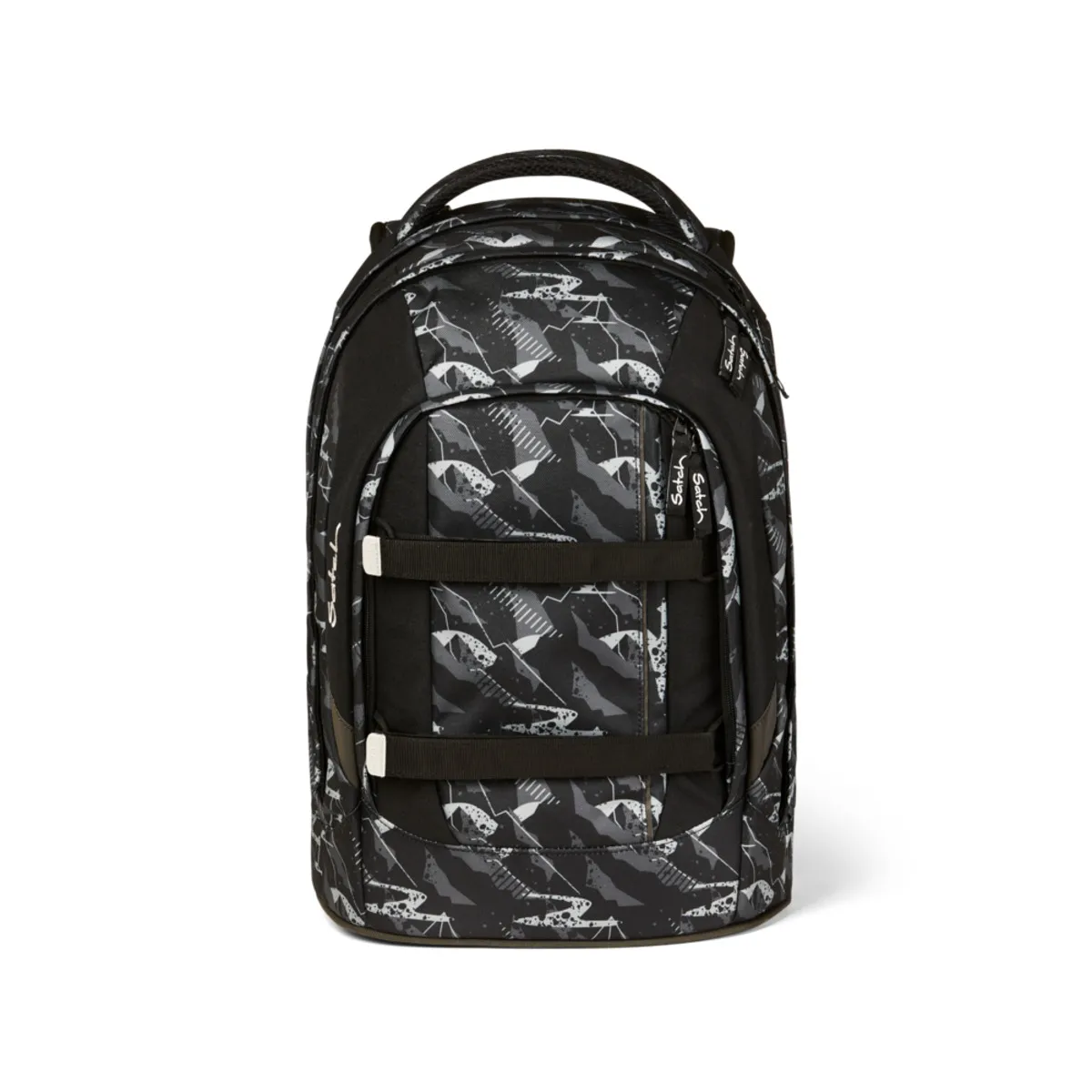 Bild von satch pack Schulrucksack Schulrucksack ab 5. Klasse ergonomisch 30L Stauraum standfest Organisationstalent Mountain Grid - Grau