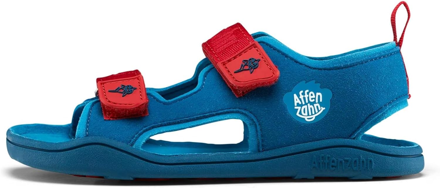 Bild von Affenzahn Sandale Vegan Airy mit Klettverschluss rutschfest Flexibel Luftig Leicht für den Sommer, Größe 21-32 Eule - Türkis