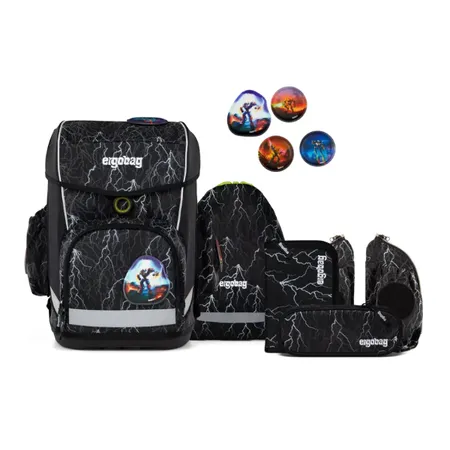 Bild von ergobag CUBO LIGHT Schulrucksack-Set  Super ReflektBär, 6-teilig