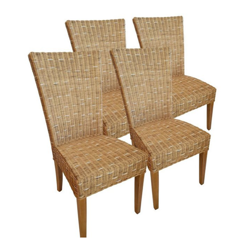 Bild von Abato Esstisch Esszimmer Stühle 4 Stück Rattanstühle Wintergarten Cardine