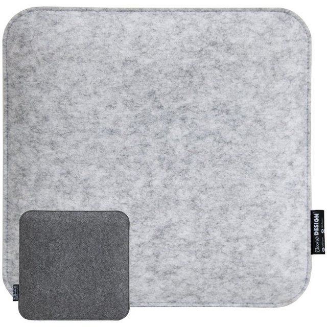 Bild von DuneDesign Stuhlkissen Filz Sitzkissen eckig Stuhlkissen Sitzauflage, 30mm weich 2farbig grau