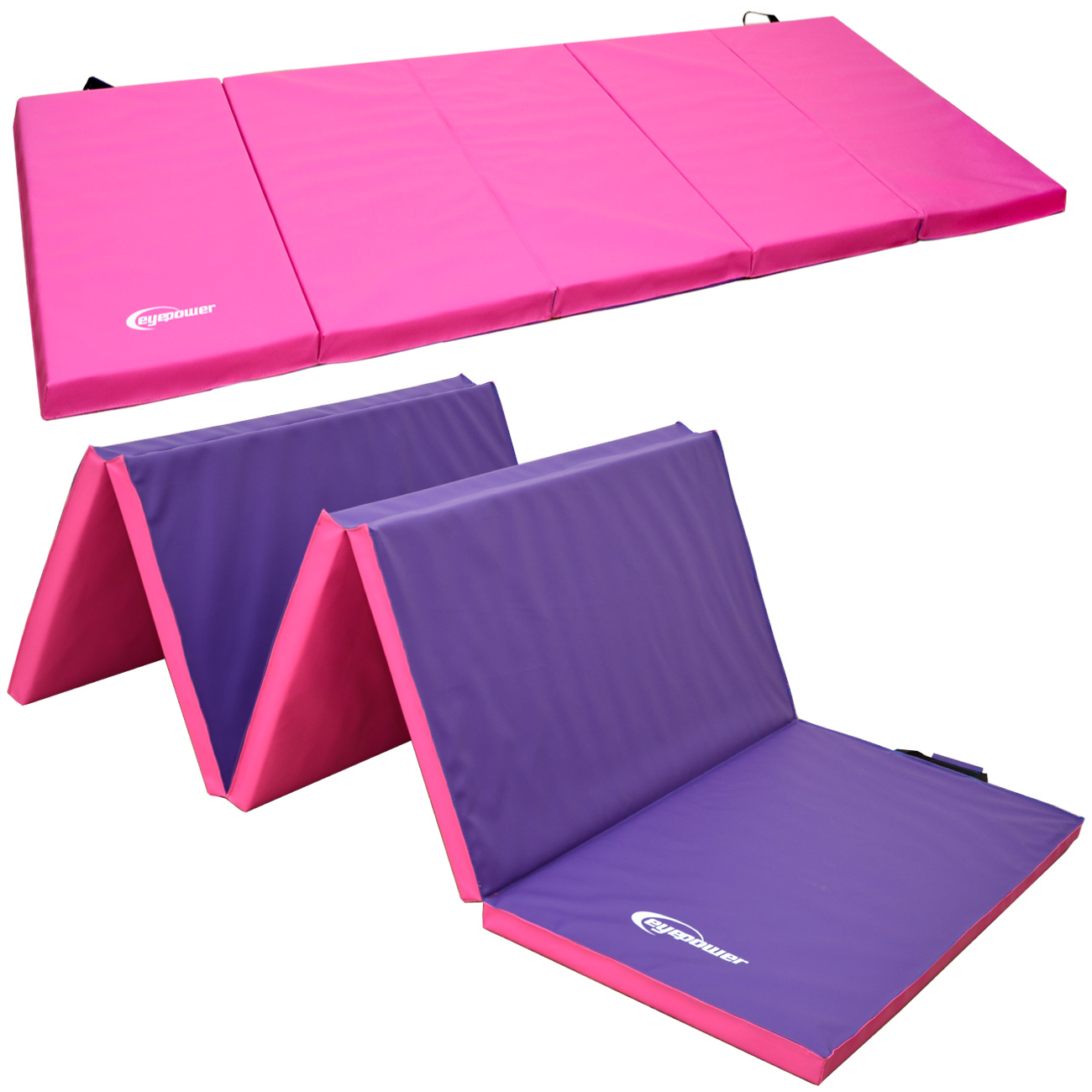 Bild von eyepower 300x100 Klappbare Turnmatte für Zuhause - Gymnastikmatte Dicke 5cm - Weichbodenmatte Klappbar - Turnmatte Kinder Outdoor Sport Matratze Sportmatte Klappbar Fitness Matte Yogamatte Dicke 5cm