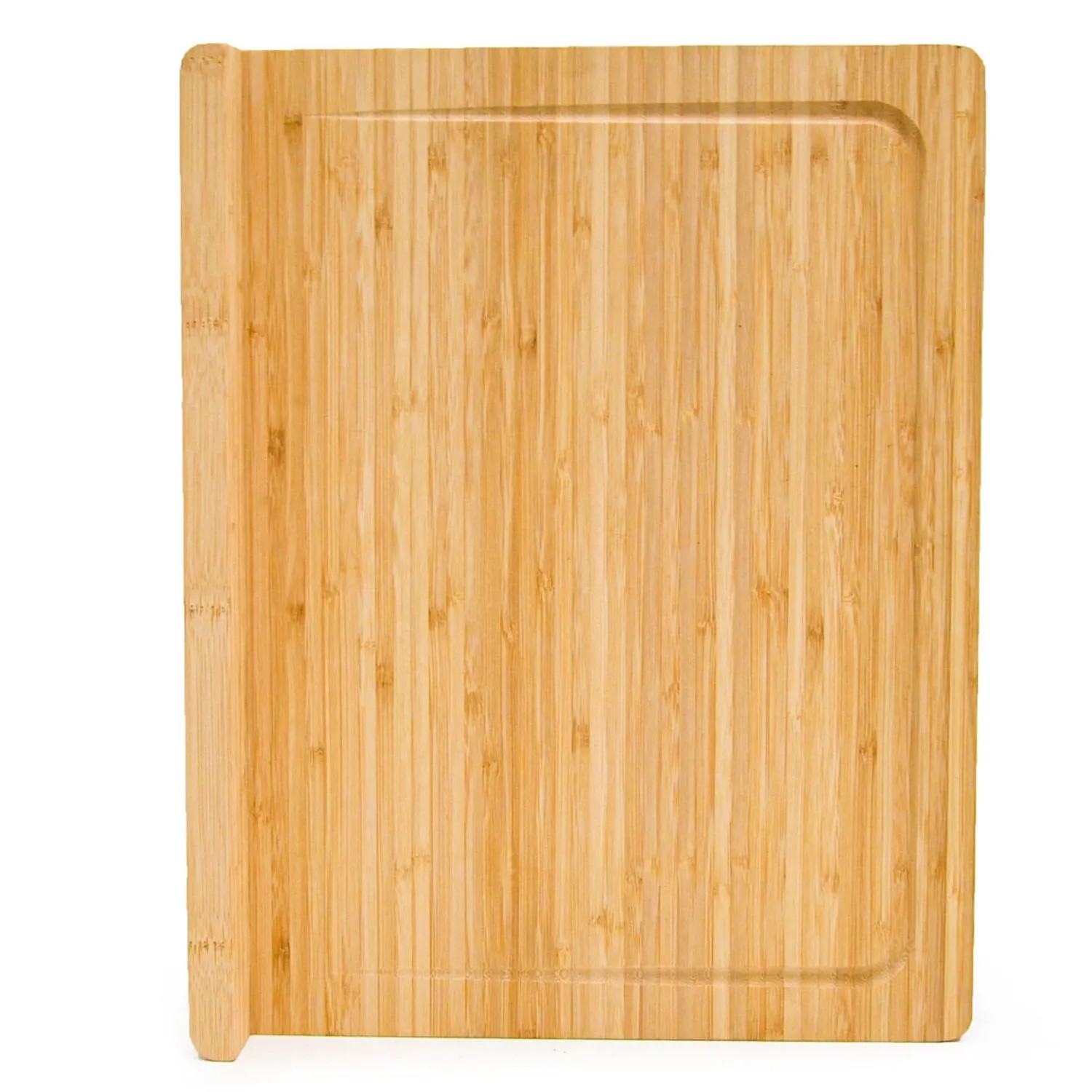 Bild von DuneDesign Schneidebrett mit Kante - 44x34x2 Fleischbrett mit Saftrille Groß - Holzbrett mit Kante für Küche - Bambus Holzplatte Kantenschutz Holz Schneidbrett mit Saftrinne Küchenbrett Arbeitsplatte