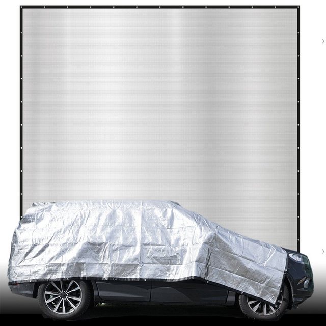 Bild von AMANKA Sonnensegel 6x6 m Alu Schattennetz Auto Abdeckung Hitzeschutz, Hund Sonnensegel Camping