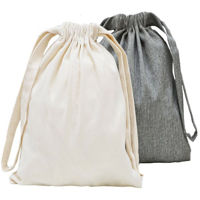 Bild von DuneDesign Kofferorganizer 2 Leinen Look Packbeutel - 32x32cm Reisebeutel, Packtaschen Koffer Organizer Set