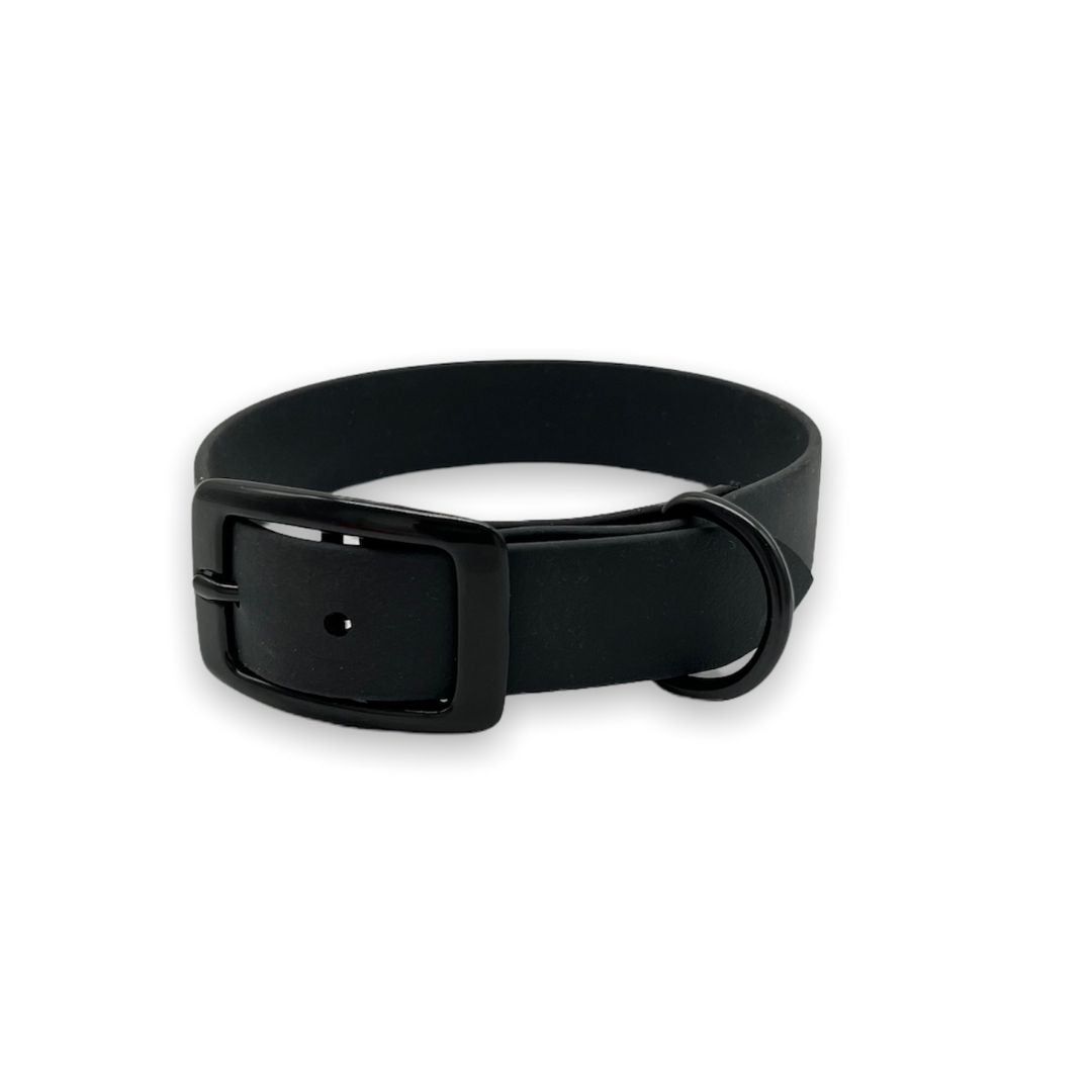 Bild von BioThane® Hundehalsband NEO Black - WOOFSTUFF