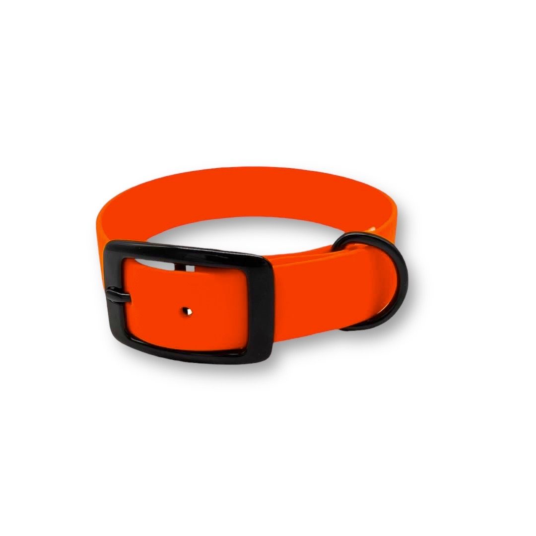 Bild von BioThane® Hundehalsband NEO Neon Orange - WOOFSTUFF
