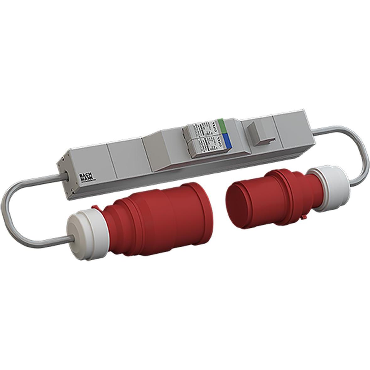 Bild von Bachmann, Steckdosenleiste, SPD Modul 3 phasig 3x32A USS1m H05VV-F 5G4,0mm CEE 32A (3 x, CEE 7/3, 1 m)