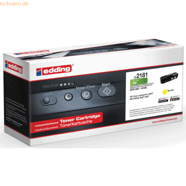 Bild von edding Tonerpatrone Tonerkartusche kompatibel mit HP CF412X yellow