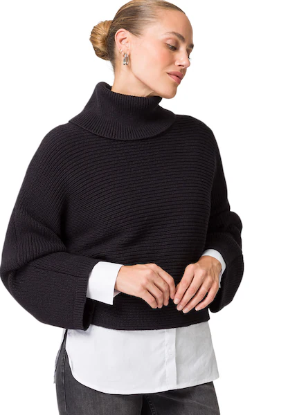 Bild von Zero Strickpullover zero Pullover mit Rollkragen (1-tlg) weiteres Detail